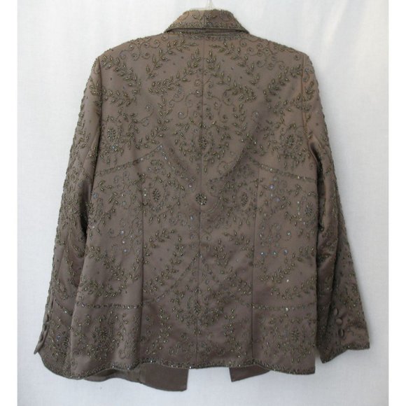 VIE Victoria Royal Beaded Evening Jacket Women's XL - Picture 4 of 5